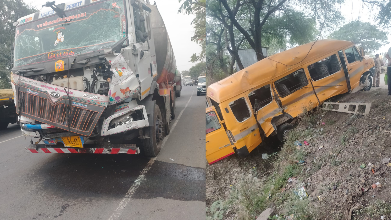 4 Killed, 10 Hurt In Mini Bus And Cement Concrete Mixture Truck Collision In Maharashtra