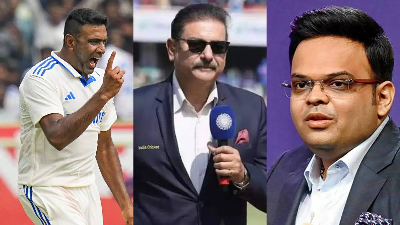 R Ashwin, Jay Shah, Ravi Shastri