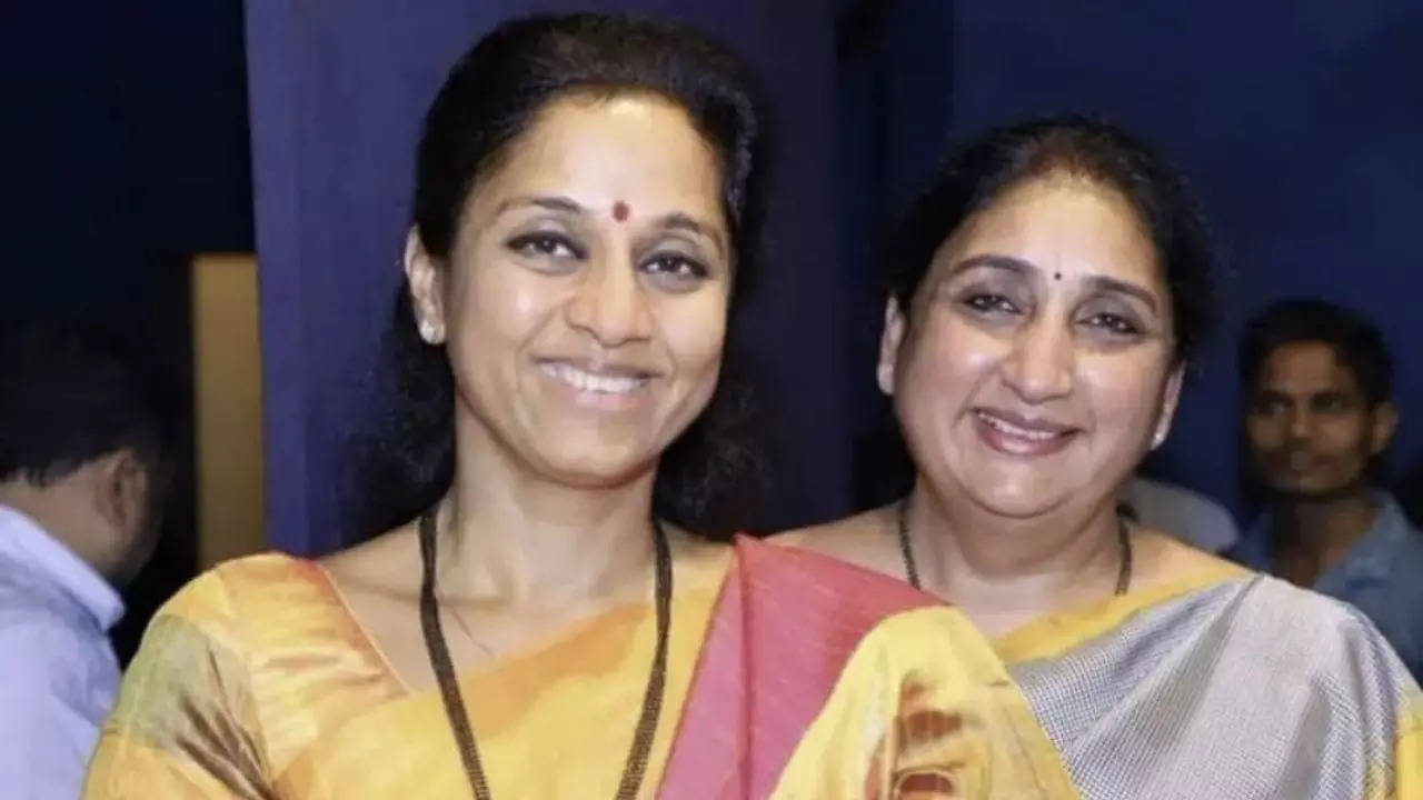 Supriya Sule and Sunetra Pawar left