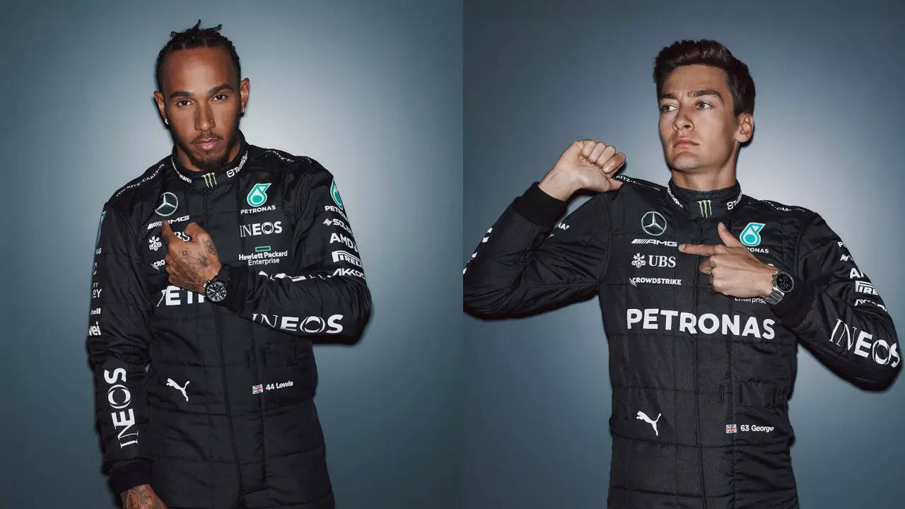 Lewis Hamilton and George Russell