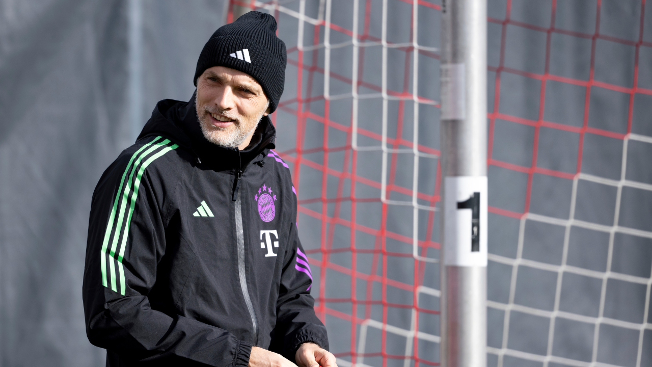 Thomas Tuchel​, ​Bayern Munich's head coach , attends a training session​ with the team in Munich.