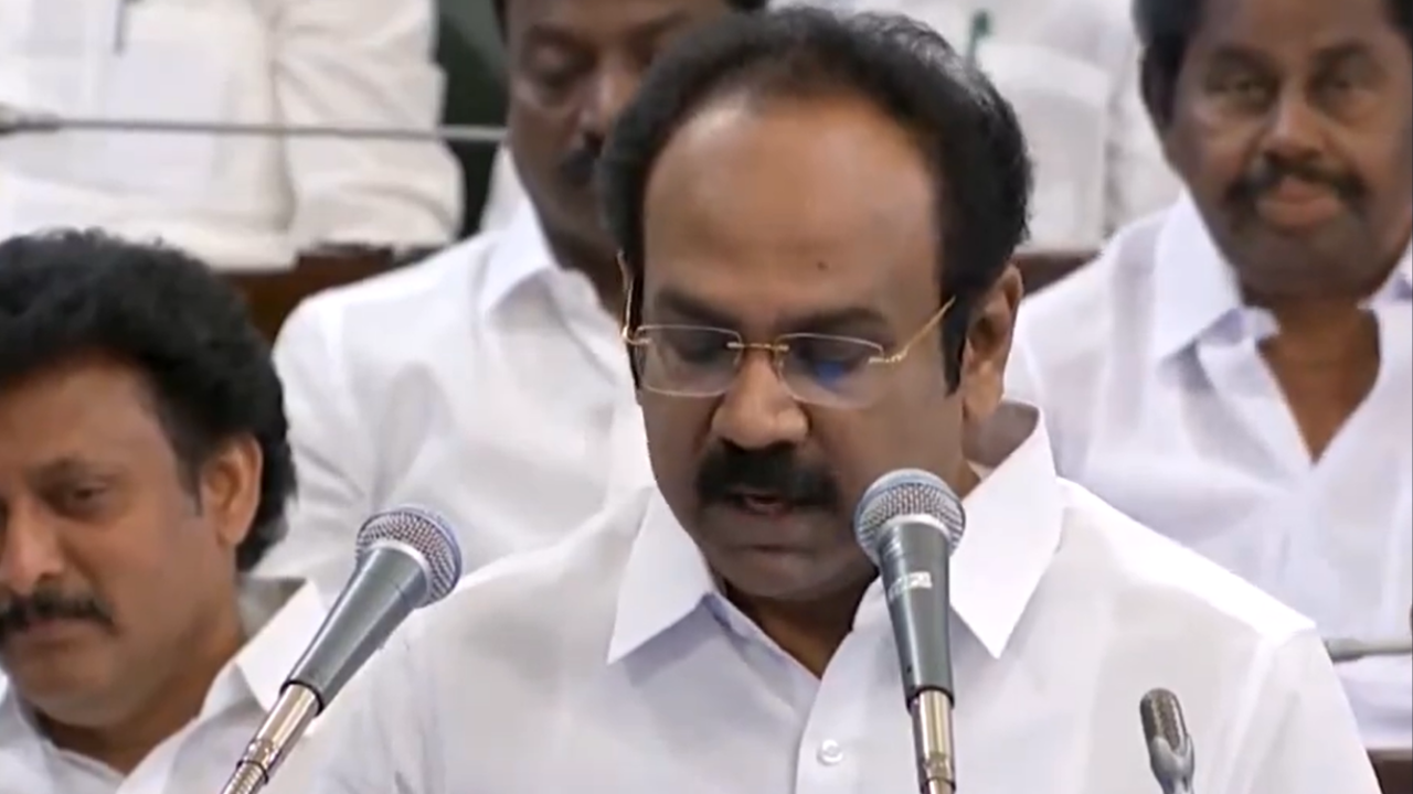 Thangam Thenarasu, Minister for Finance and Human Resources Management, Government of Tamil Nadu, presenting the Budget Estimates for the year 2024-25