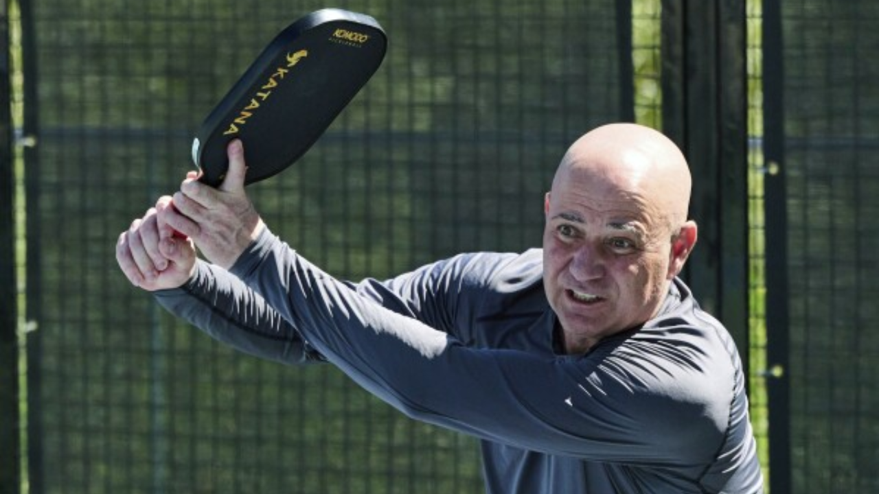 Andre Agassi Playing Pickleball