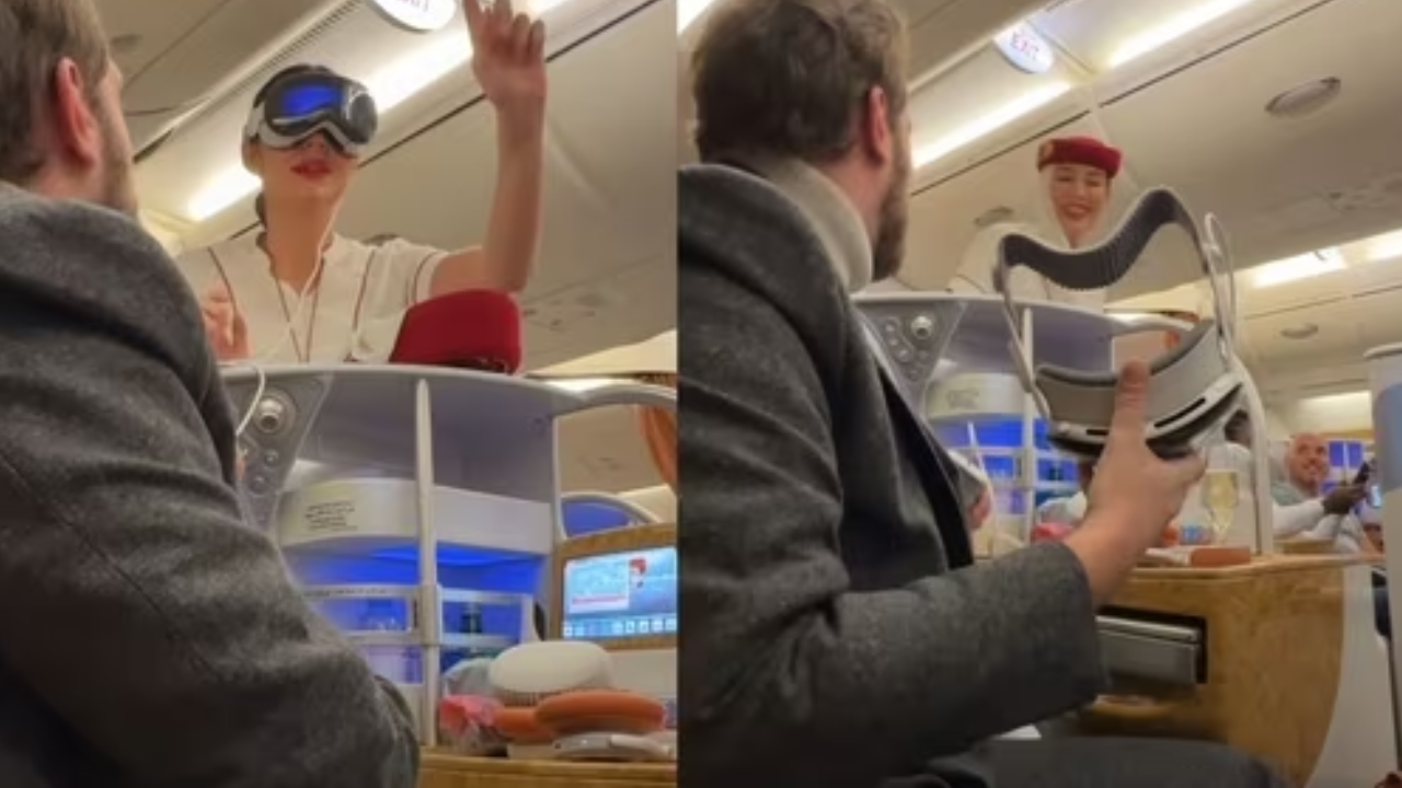 The video of Emirates cabin crew trying Apple Vision Pro is viral