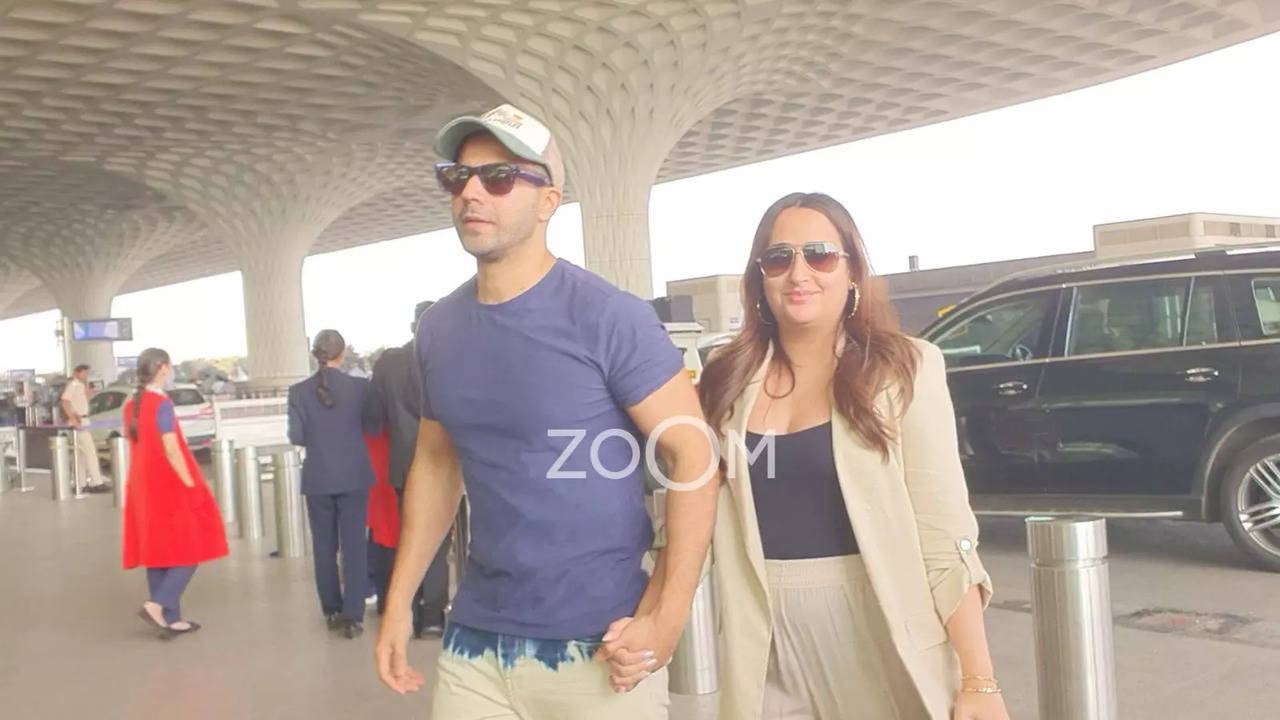 Parents-To-Be Varun Dhawan, Natasha Dalal Cutely Hold Hands As They Make 1st Appearance After Announcing Pregnancy