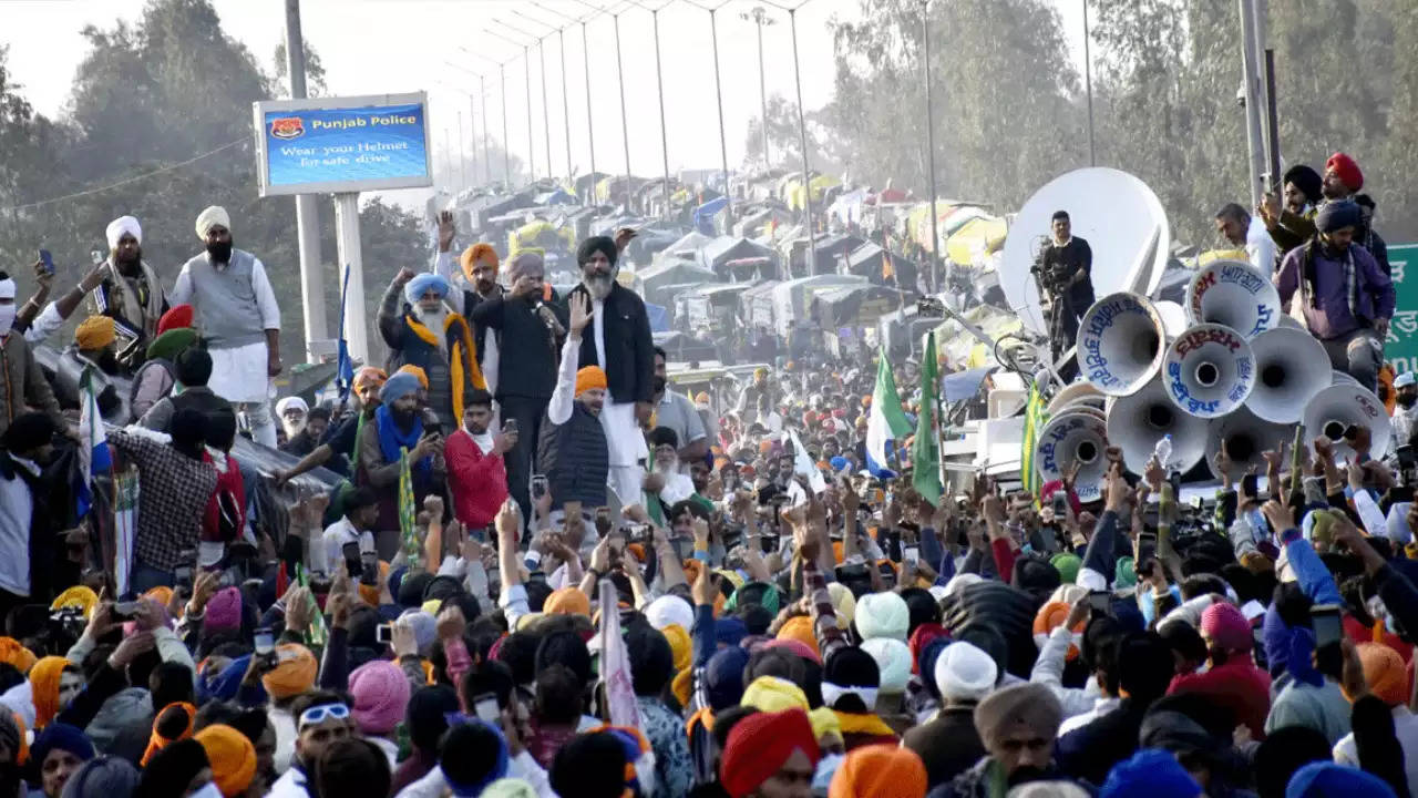 Farmer protests.