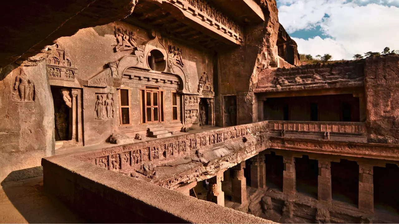 Maharashtra's famous Ellora Caves. Credit: Canva