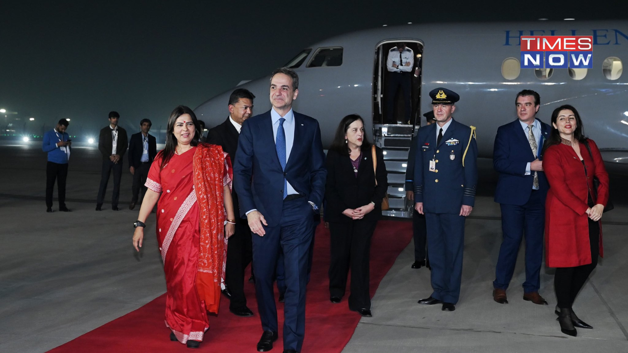 PM Kyriakos Mitsotakis Arrives In India, Becomes First Greek Leader To Visit After 15 Years