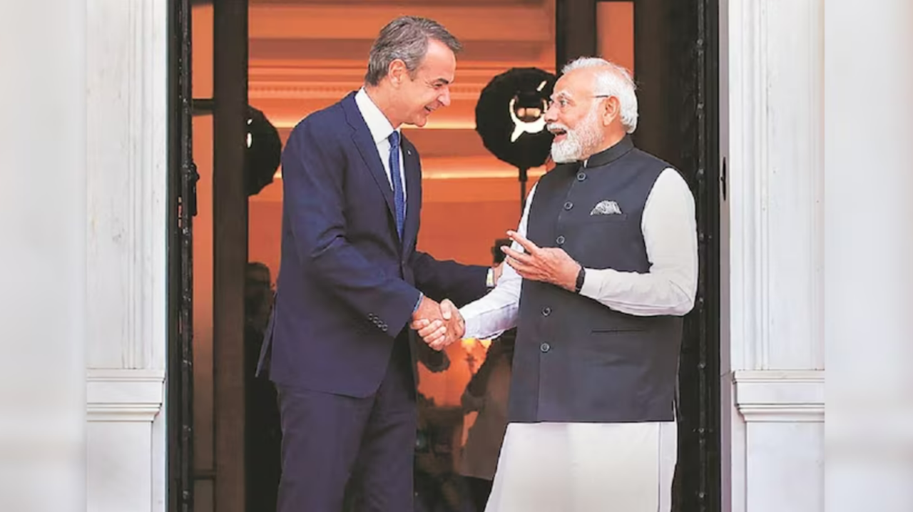 Narendra Modi today held talks with his Greek counterpart Kyriakos Mitsotakis