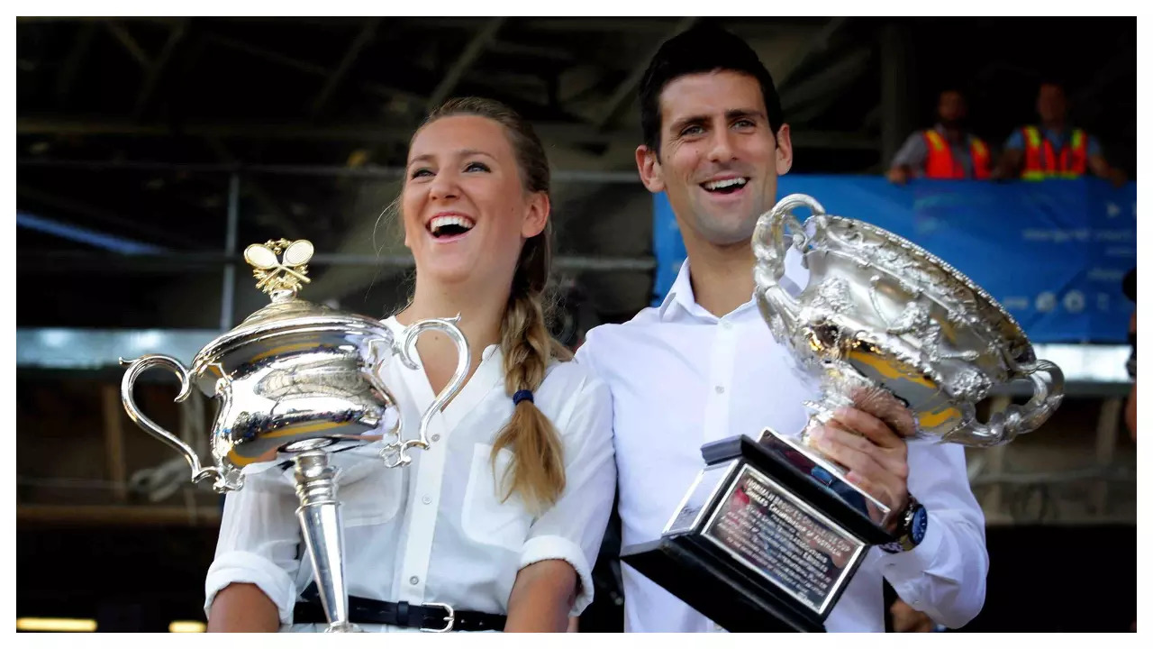 Victoria Azarenka and Novak Djokovic