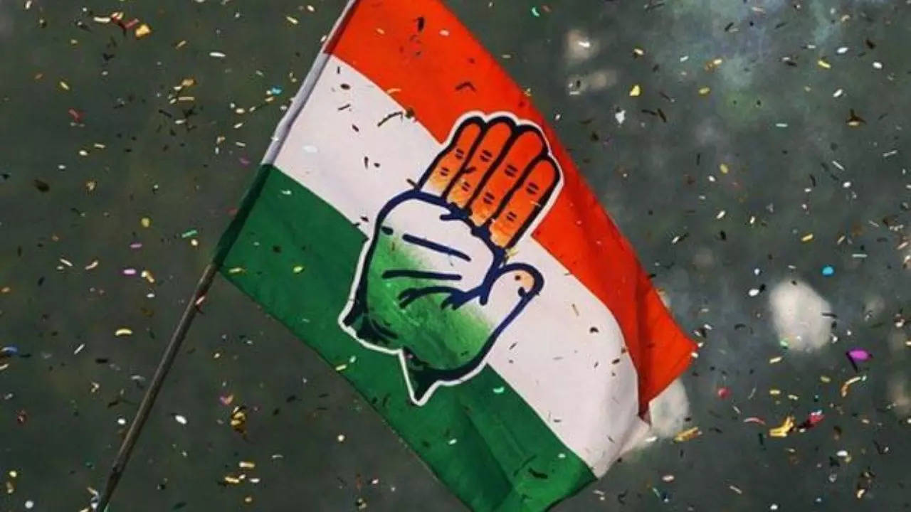 Congress flag hand symbol