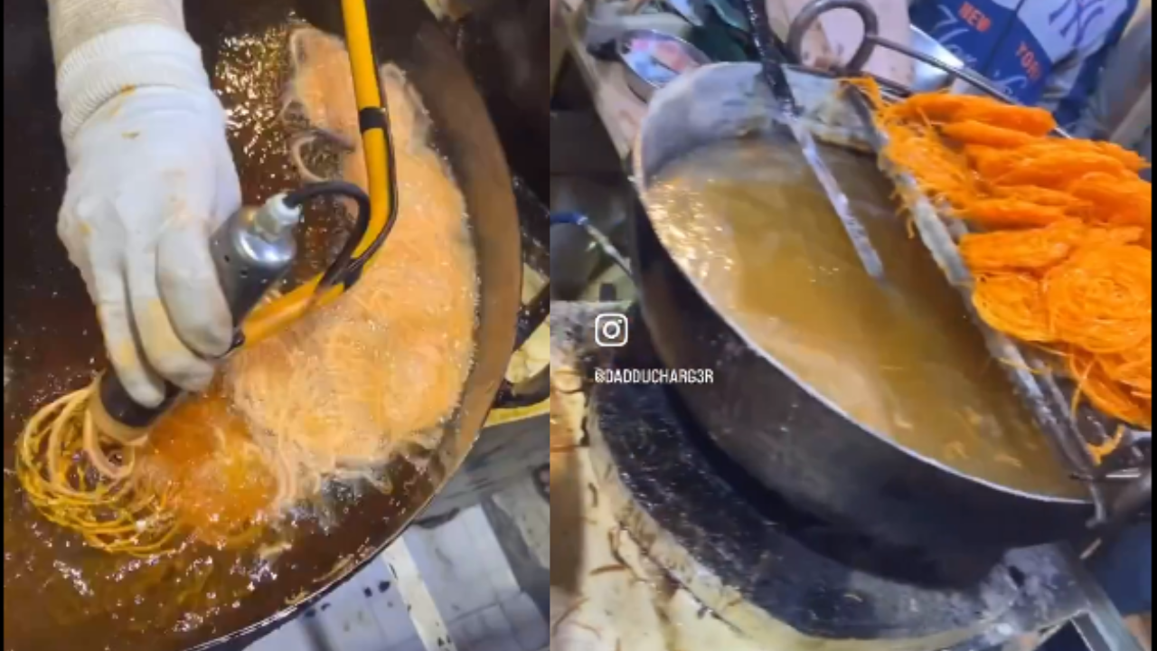 Pakistani vendor makes Jalebi using 3D printer nozzle.