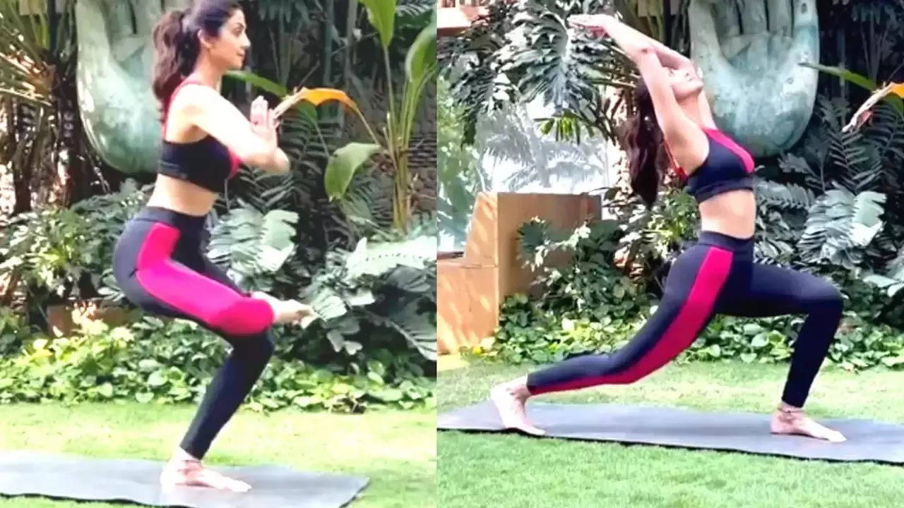 actress shilpa shetty shared skandasana benefits video.