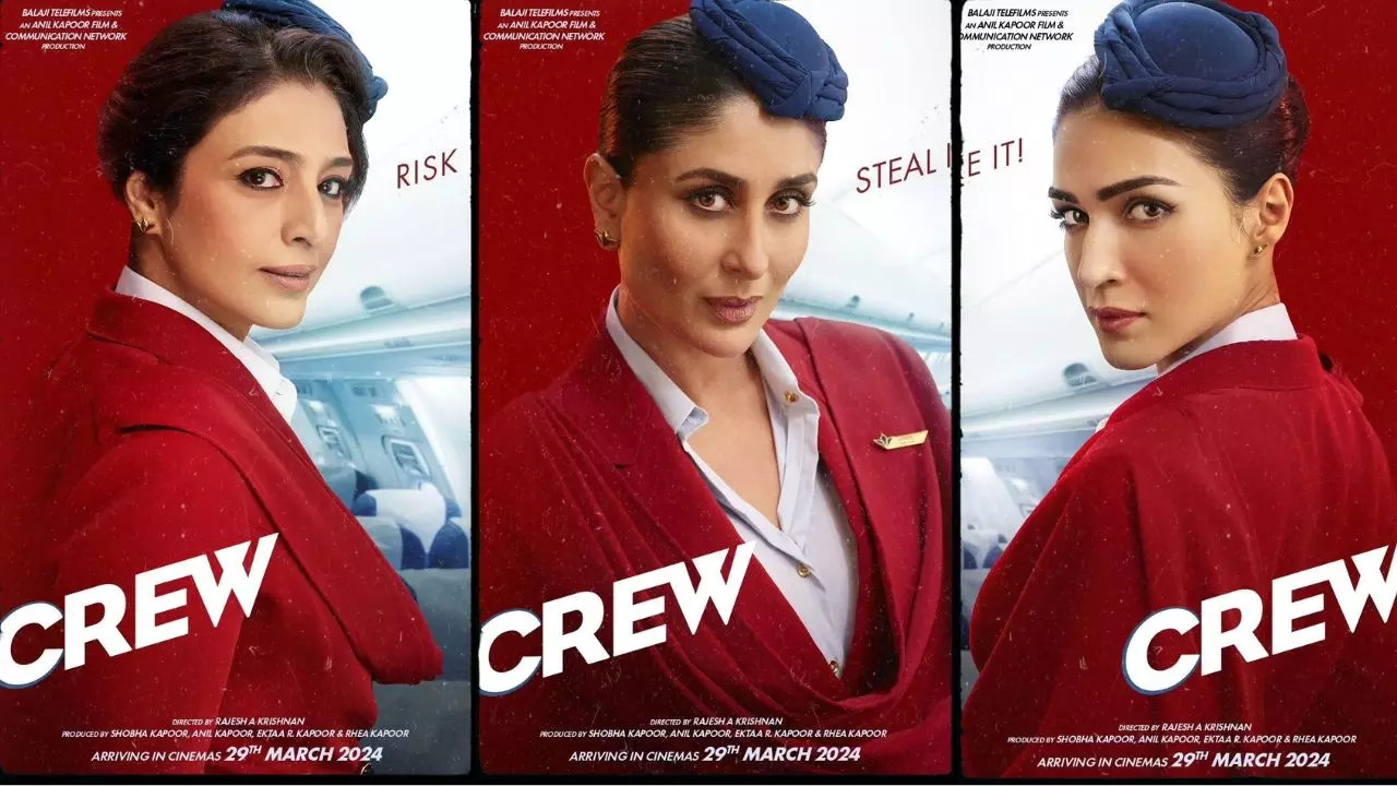 Crew First Look Poster Out: Kareena Kapoor Khan, Kriti Sanon And Tabu Are Set To Soar Into Theatres