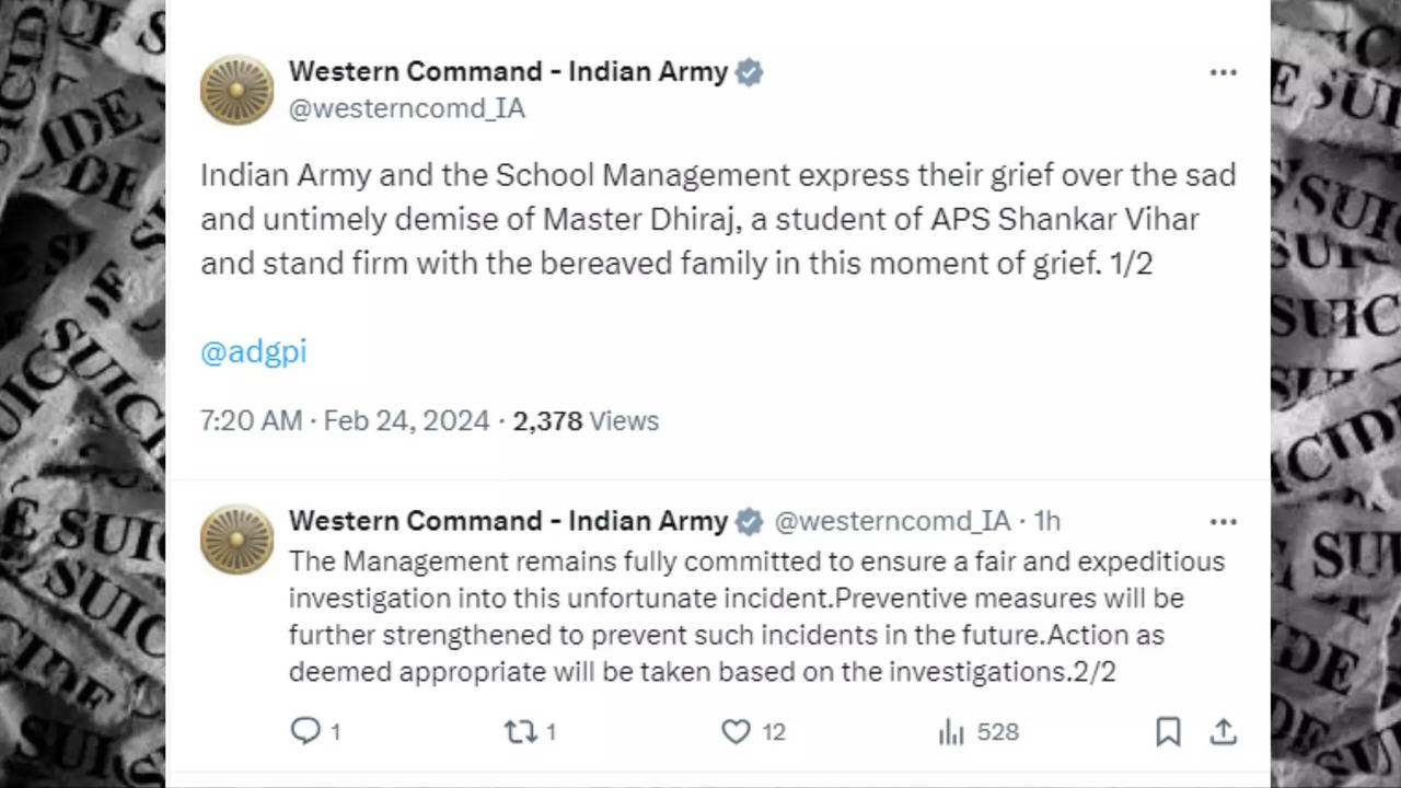 Delhi Police Books Army School For Abetment of Student Suicide, Army Issues Statement