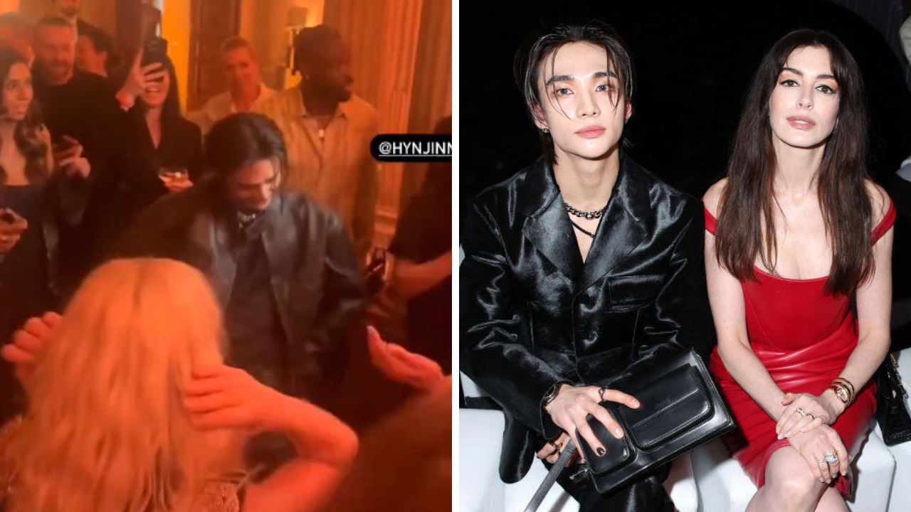 Stray Kids' Hyunjin Grooves With Anne Hathaway, Donatella At Versace FW24 After-Party