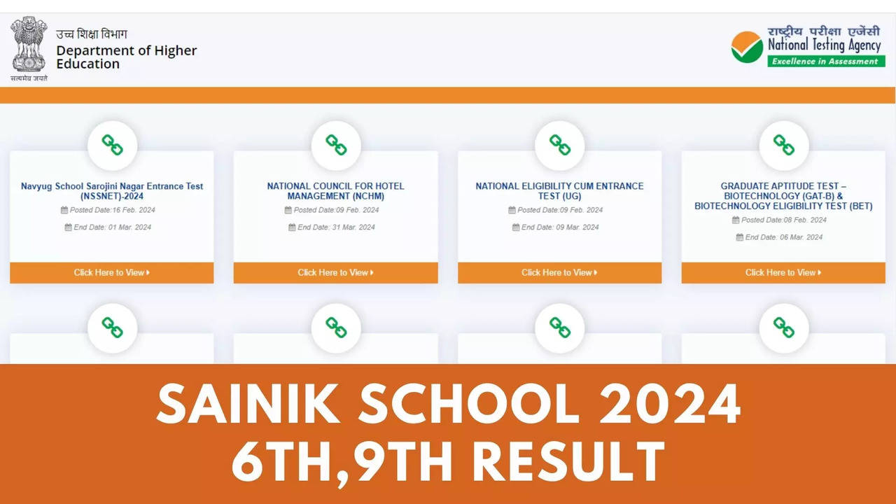 Sainik School Result 2024 Date: AISSEE Class 6, 9 Result By THIS Date, Answer Key Soon on exams.nta.ac.in