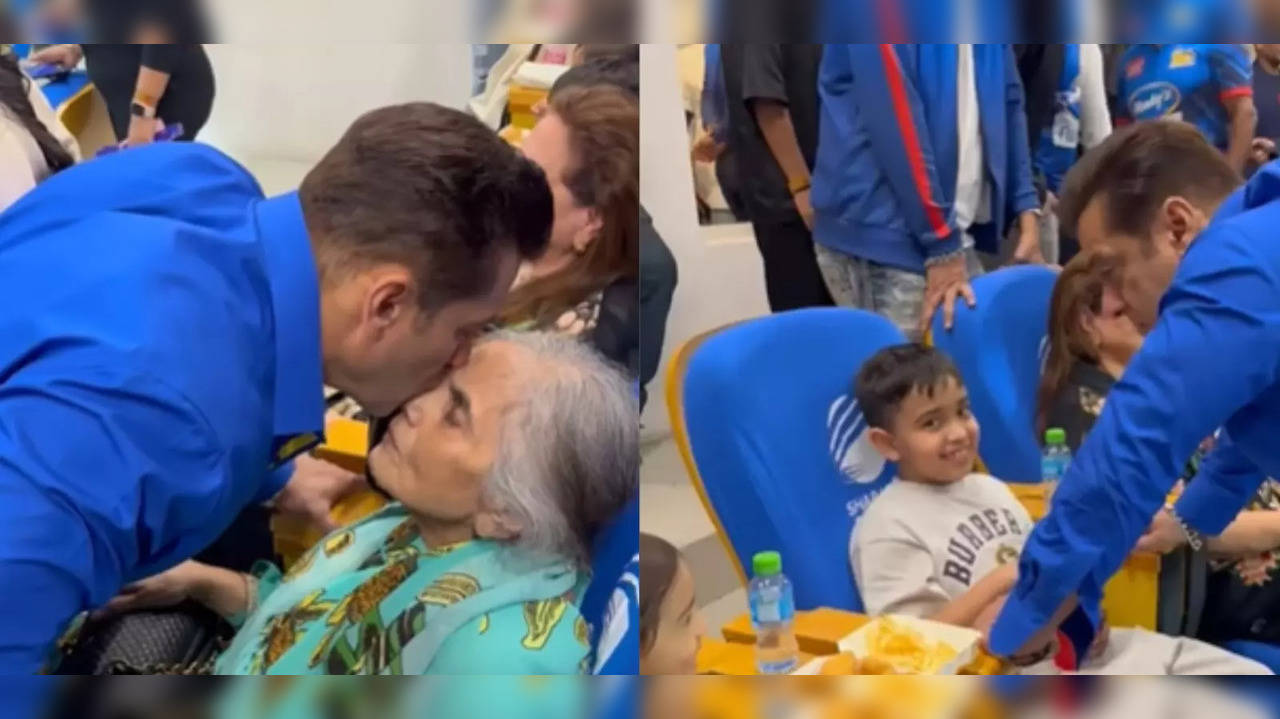 Salman Khan Cutely Kisses Mom Salma, Enjoys Fries With Ayat-Ahil At CCL. Video Makes Fans Go 'Awwe'