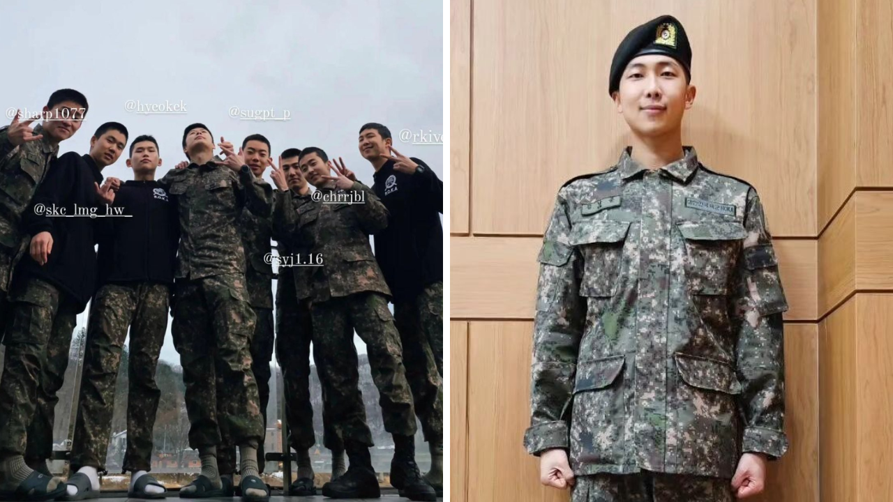 BTS' RM hangs out with his military squad