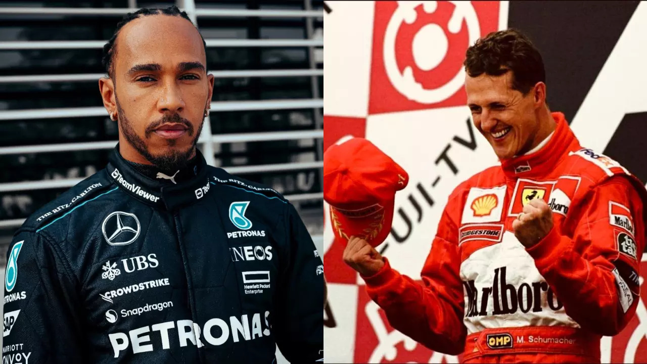 Lewis Hamilton and Michael Schumacher