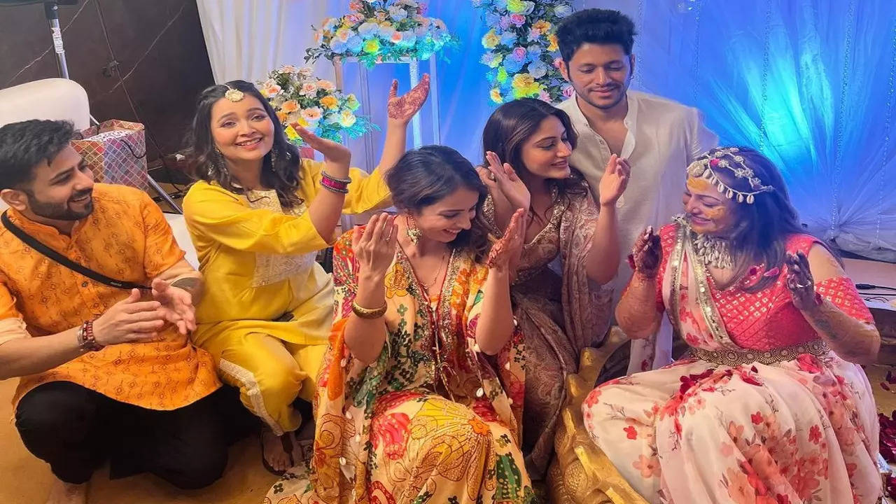 Nehalaxmi Iyer’s Haldi Pictures Go Viral; Surbhi Chandna, Karan Sharma, Shrenu Parikh And Others Join Celebration