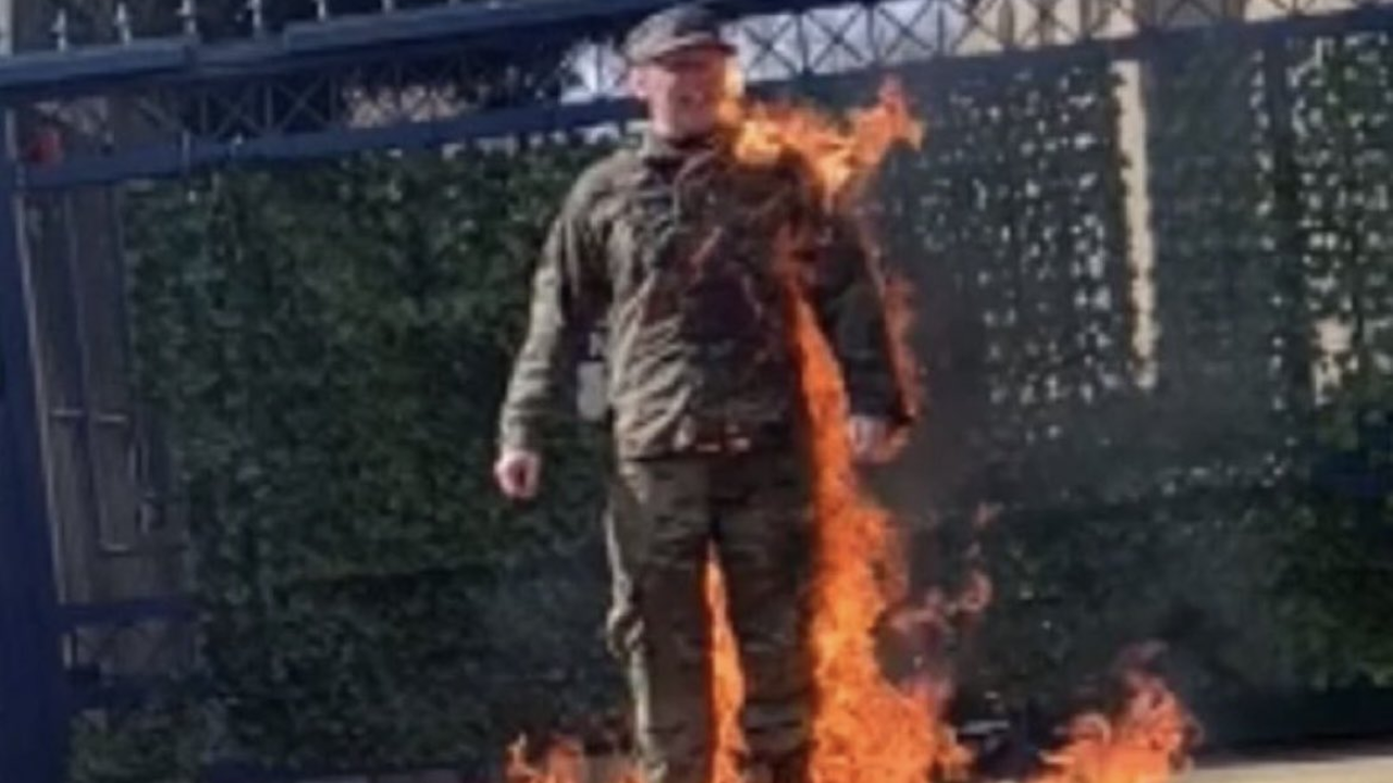 Soldier Set Himself On Fire Outside Israel Embassy In Washington DC