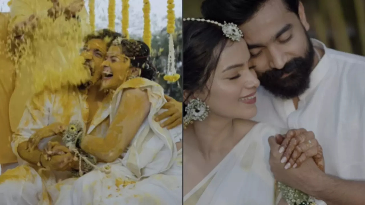 Titeeksha Tawde-Siddharth Bodke Give A Glimpse Inside Their Magical Haldi Ceremony; Watch