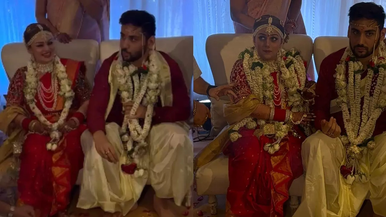 After South Indian Rituals, Nehalaxmi Iyer-Rudraysh Joshi Have Grand Marathi Wedding; Watch