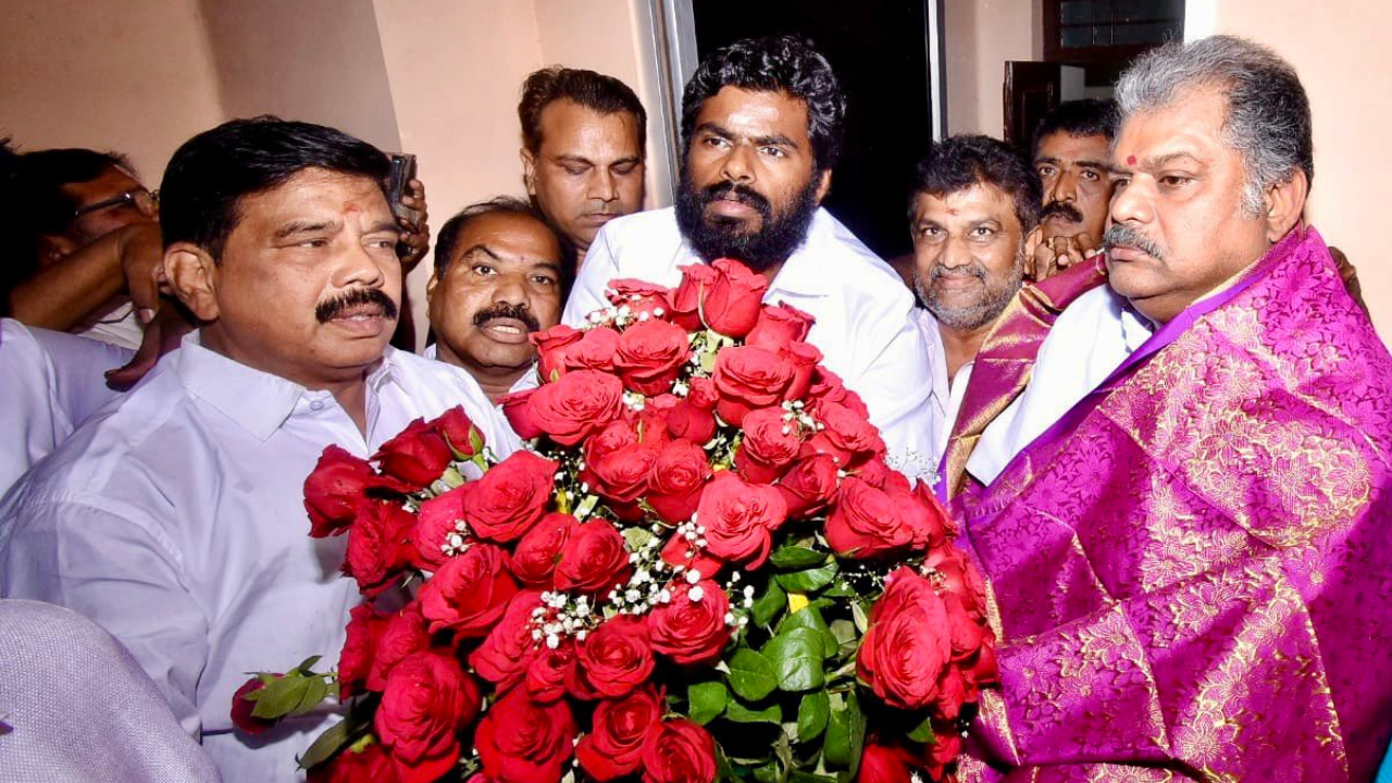 GK Vasan with K Annamalai