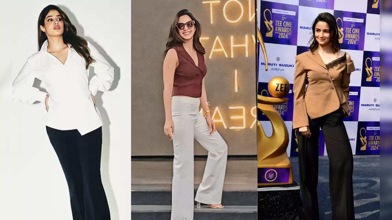 janhvi kapoor kiara advani these are divas set back corporate pants fashion