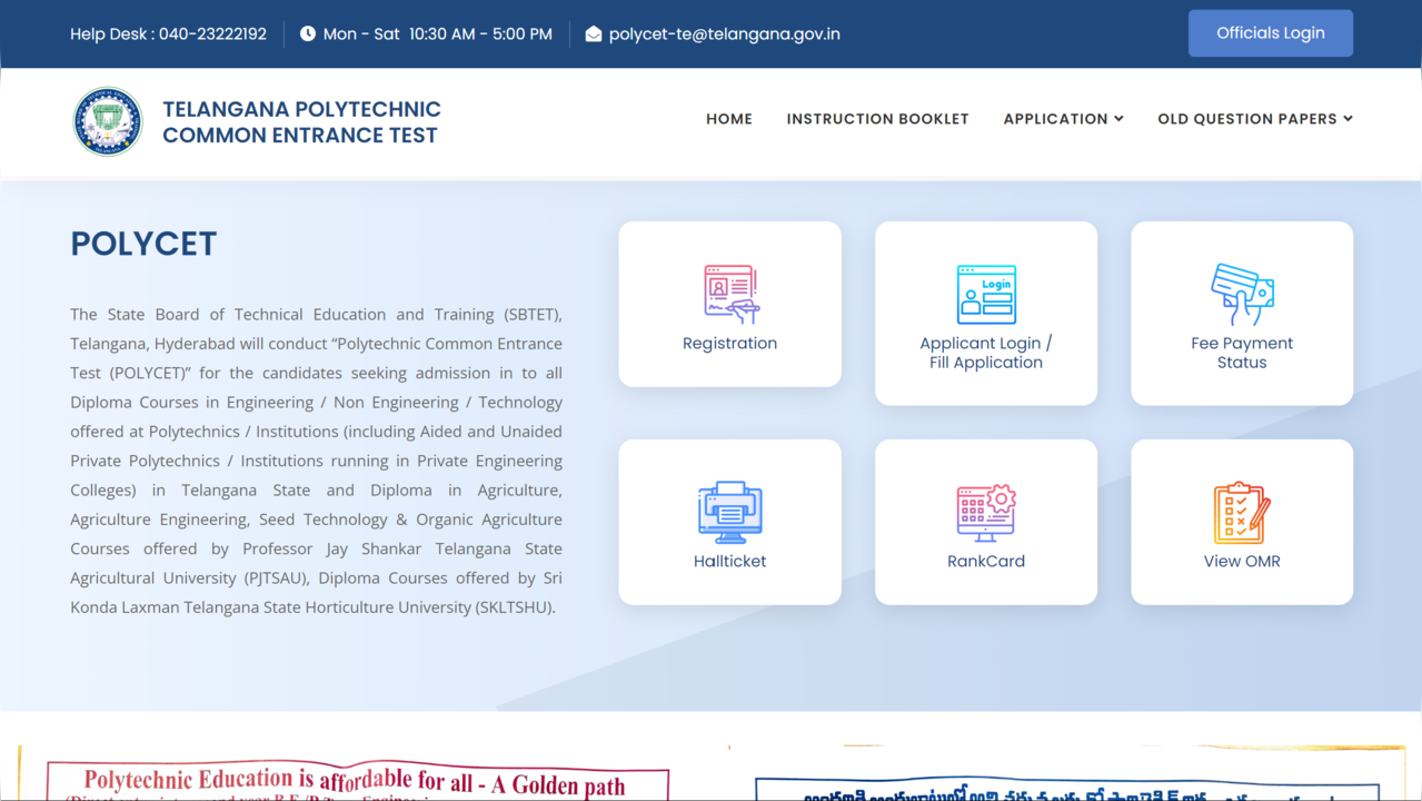 TS POLYCET 2024 Registration begins