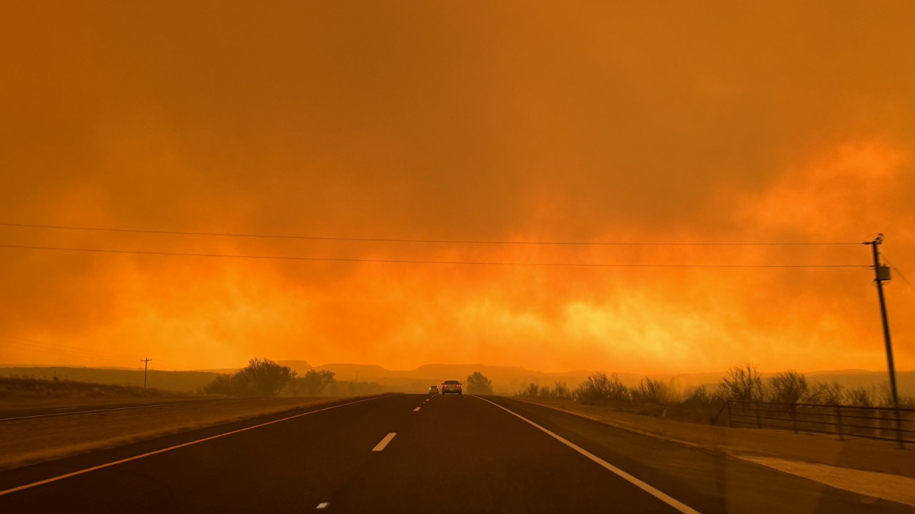 Canadian, Texas was evacuated because of a fire