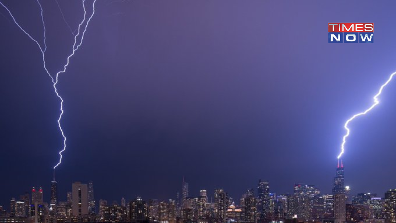 Lightning Strikes Chicago's Hancock And Sears Towers Amid Illinois Tornado | Photos