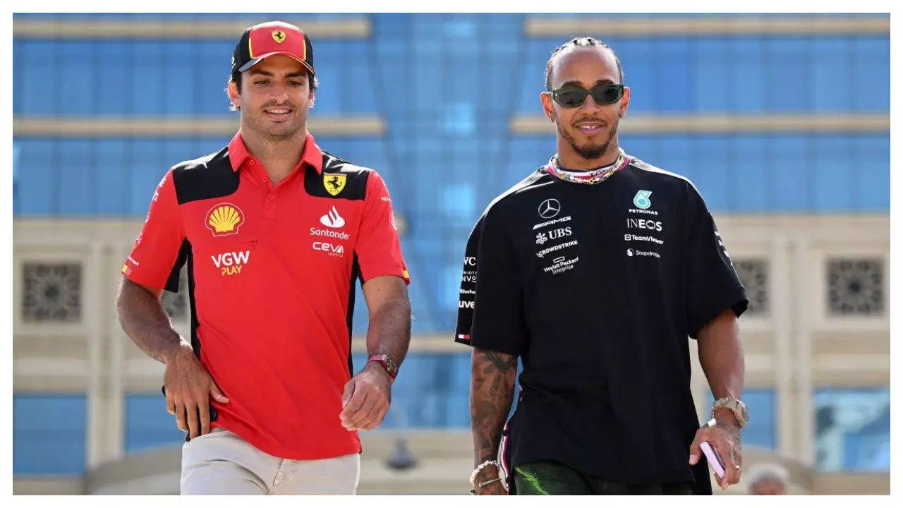 Carlos Sainz and Lewis Hamilton