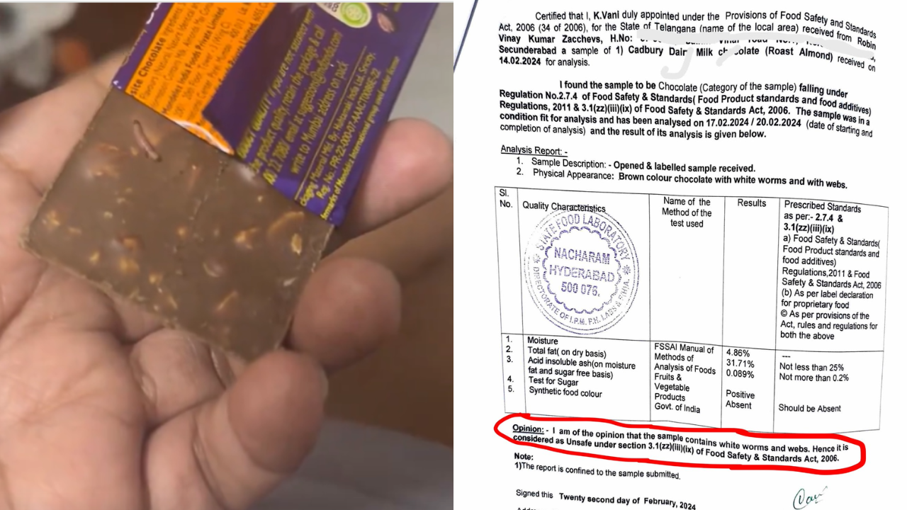 Worms Found Inside Cadbury Dairy Milk Chocolate