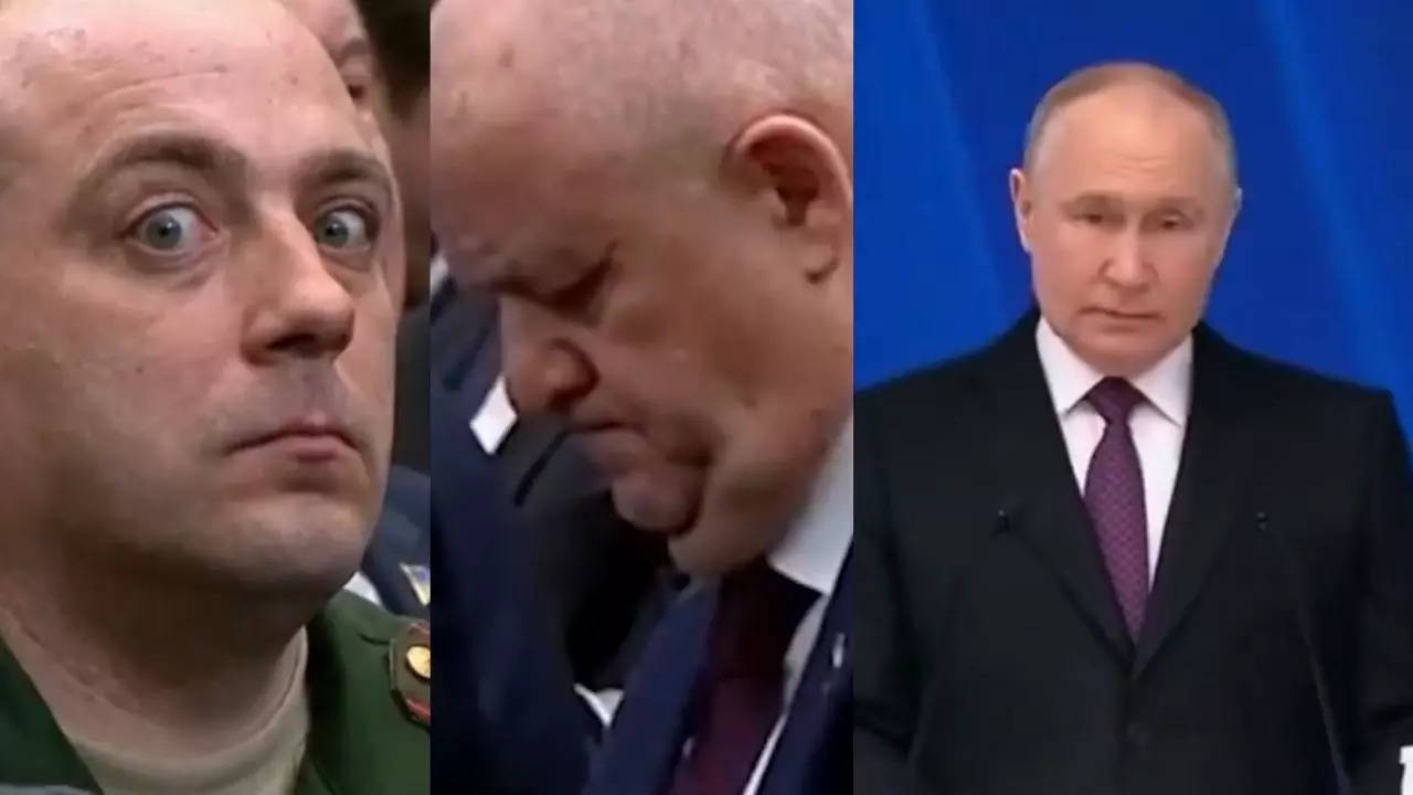 Russians Caught Sleeping During Vladimir Putin's Speech On State-Run Media | Viral Video