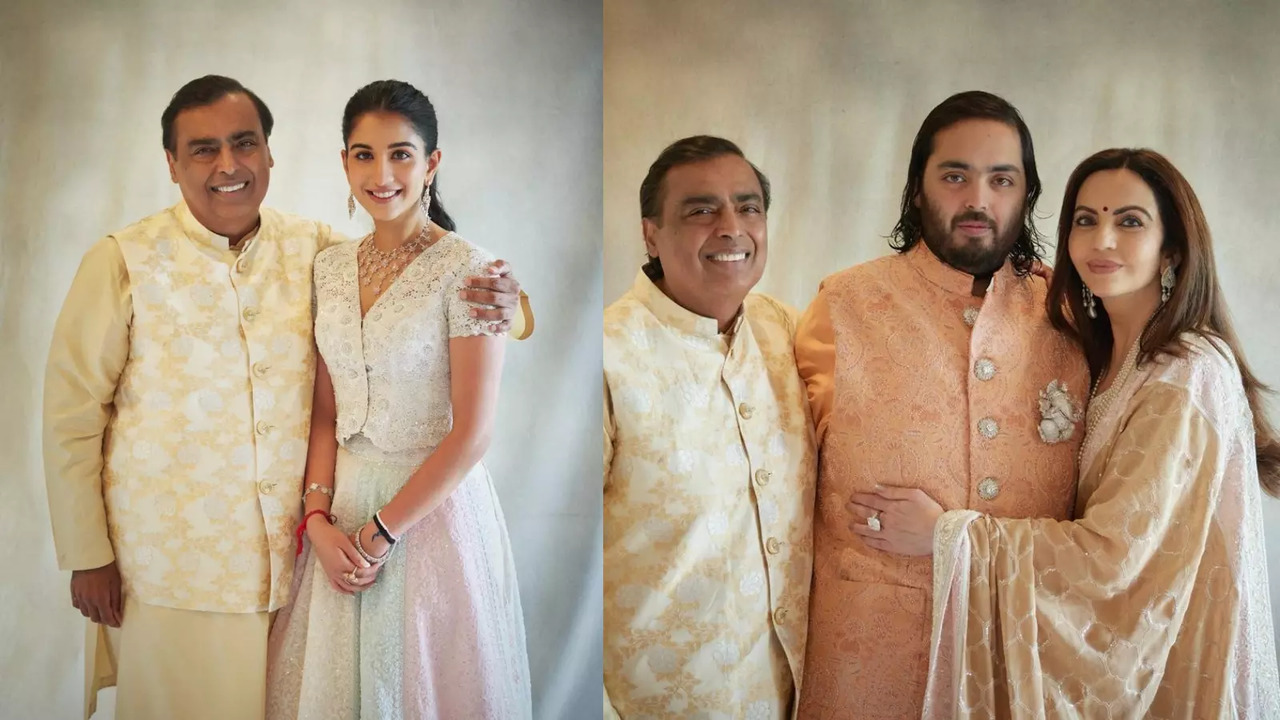 Anant Ambani Radhika Merchant Pre-Wedding Ranveer Singh Deepika Padukone Katrina Kaif Vicky Kaushal Pose Together 