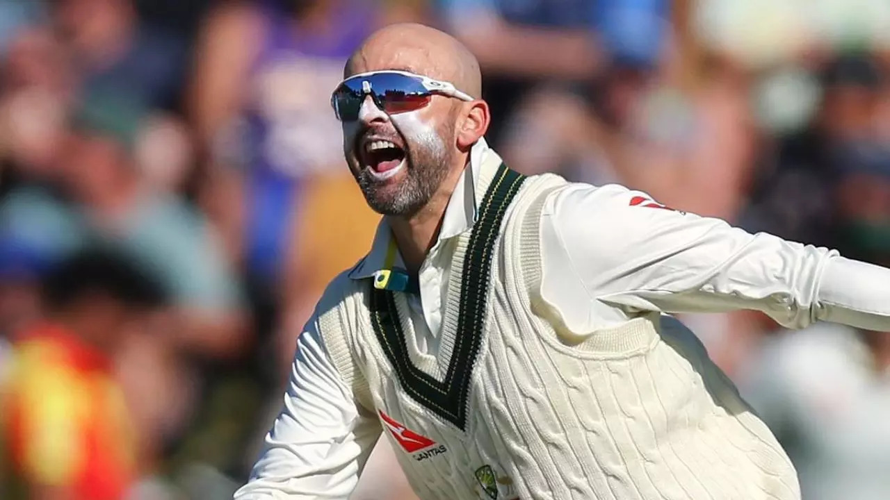 Nathan Lyon, Australia off-spinner, on Day 3 of 1st Test against New Zealand in Wellington.