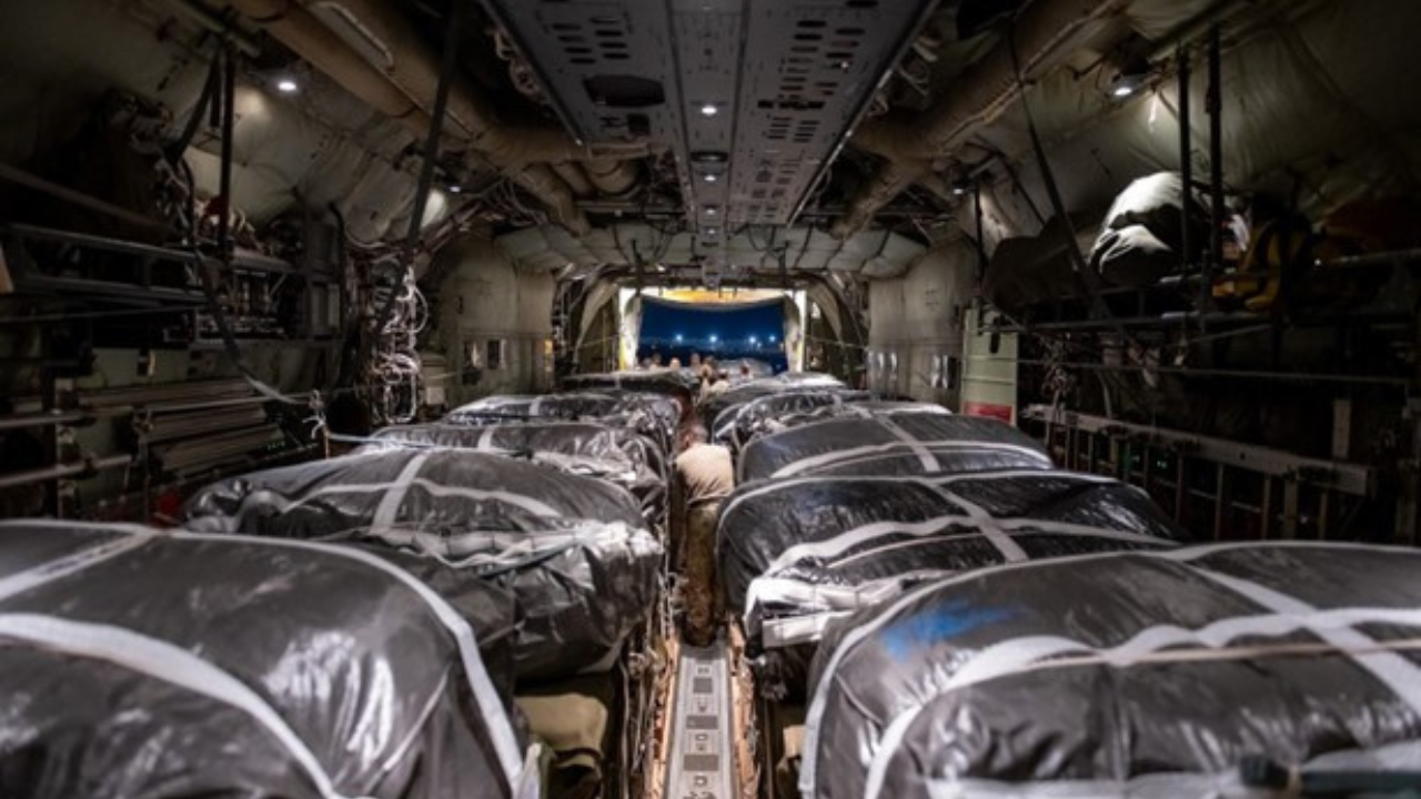 US Military Airdrops  38,000 Meals To Gaza