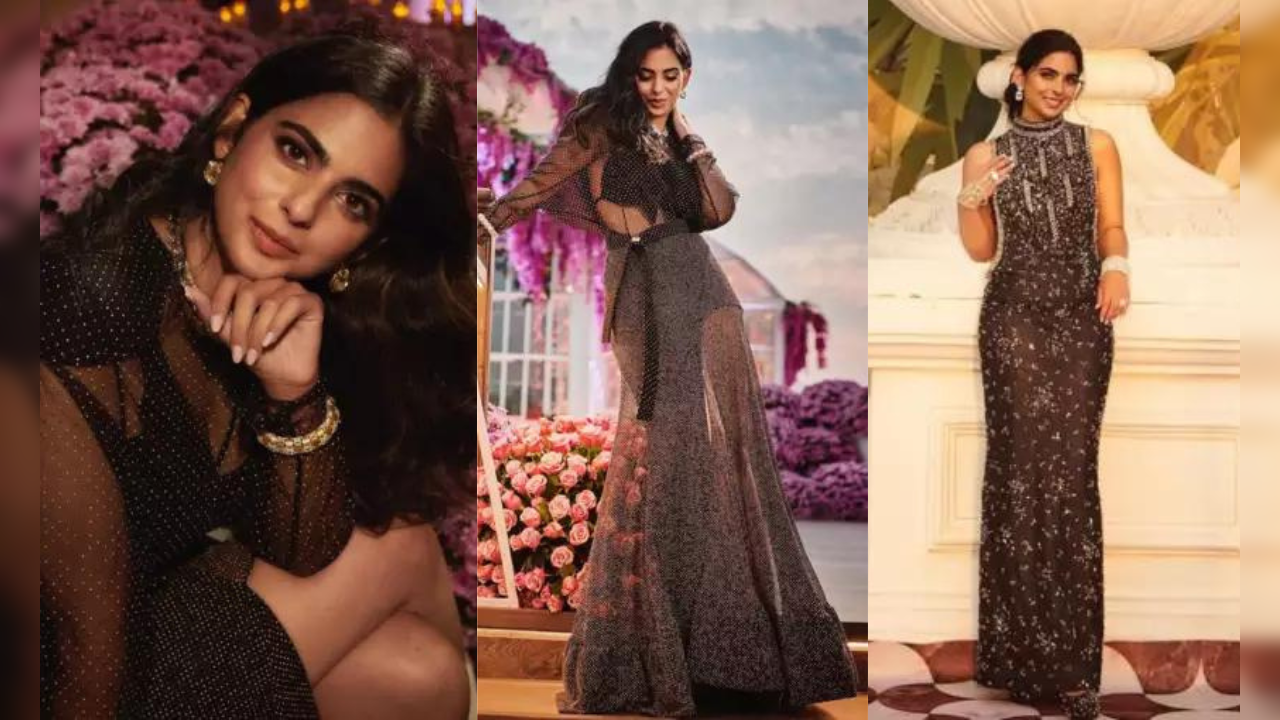 isha ambani parmar flaunts glamorous look at second day of anant radhika's pre-wedding party