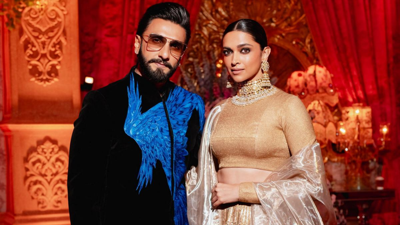 Ranveer Singh-Deepika Padukone at Anant Ambani and Radhika Merchant's pre-wedding gala