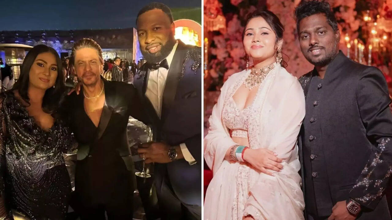  வண்ண வண்ண உடையில் ஜொலித்த பாலிவுட் பிரபலங்கள் - களைகட்டிய அம்பானி வீட்டு கல்யாணம்! 