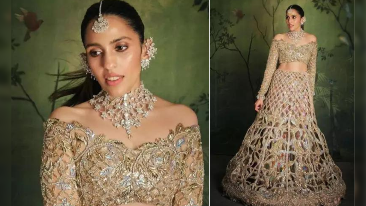 shloka mehta wear manish malhotra design lehenga at anant radhika pre wedding bash