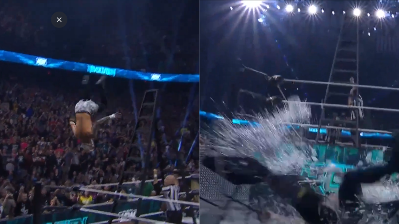 WATCH| Darby Allin's EPIC Fall Through Glass During Sting's Farewell ...