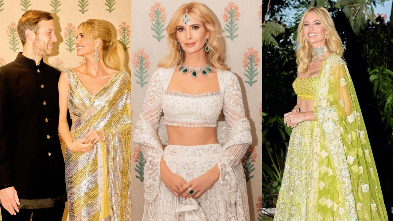 Decoding Ivanka Trump’s Dazzling Desi Looks At Anant Ambani’s Pre-Wedding Bash