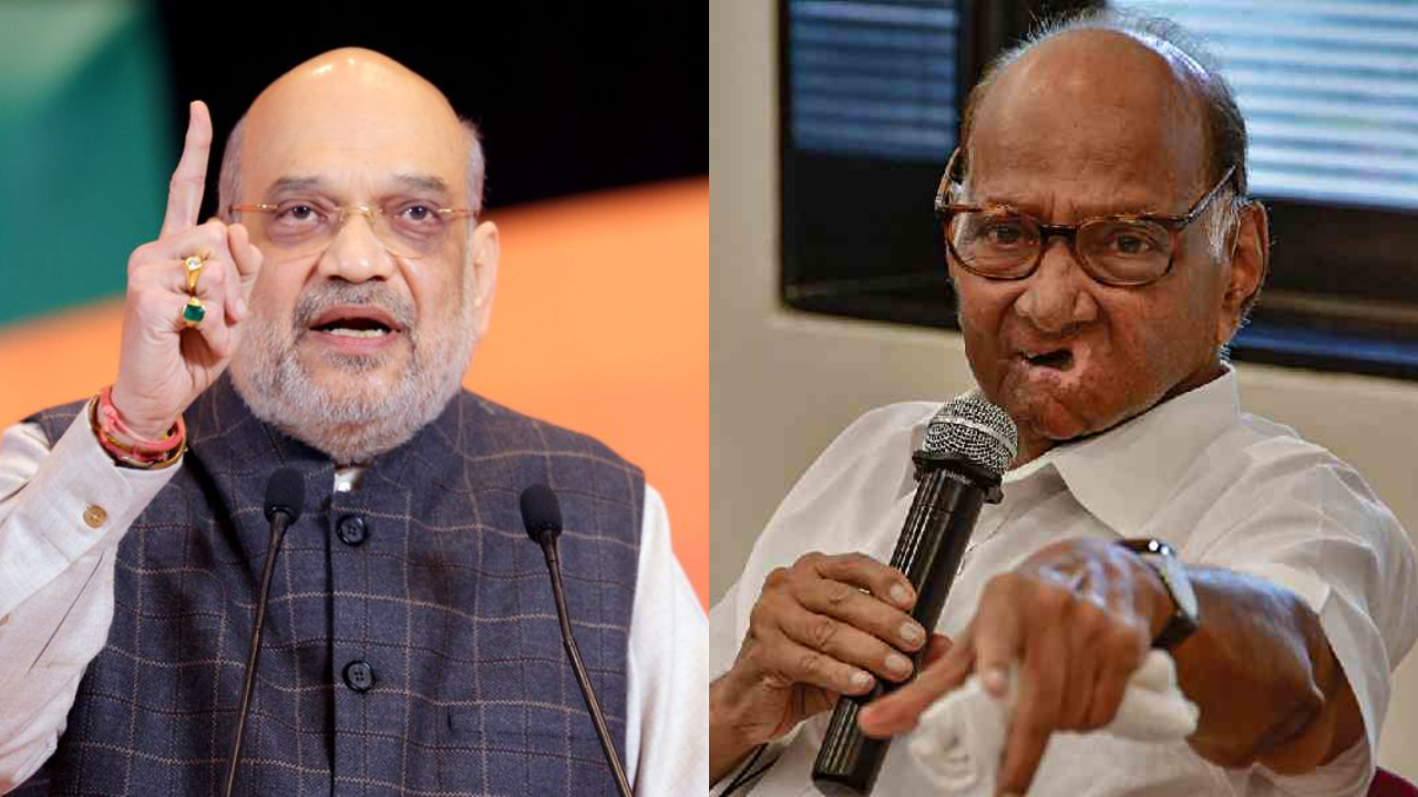 Amit Shah And Sharad pawar 