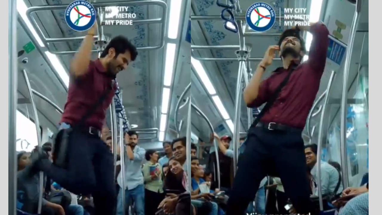 'Couldn’t Resist Sharing': Vijay Devarakonda Shakes A Leg Inside Hyderabad Metro, Video Goes Viral