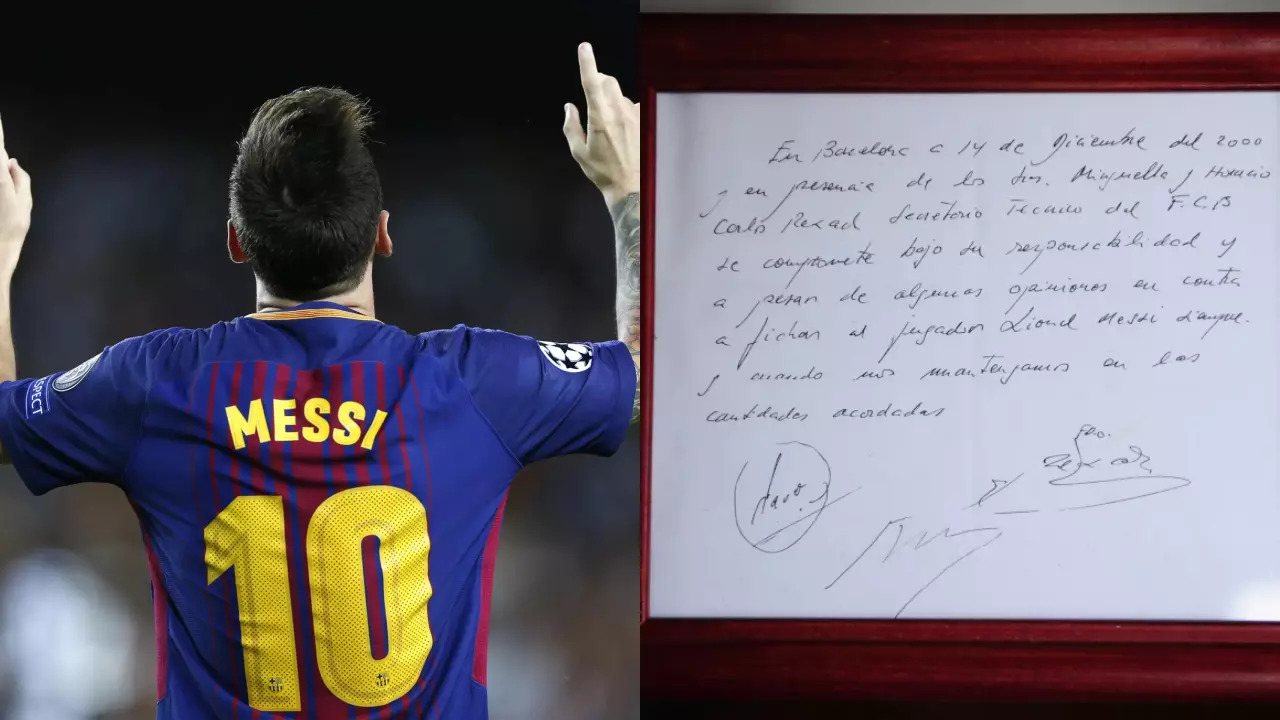 Lionel Messi's first Barcelona contract