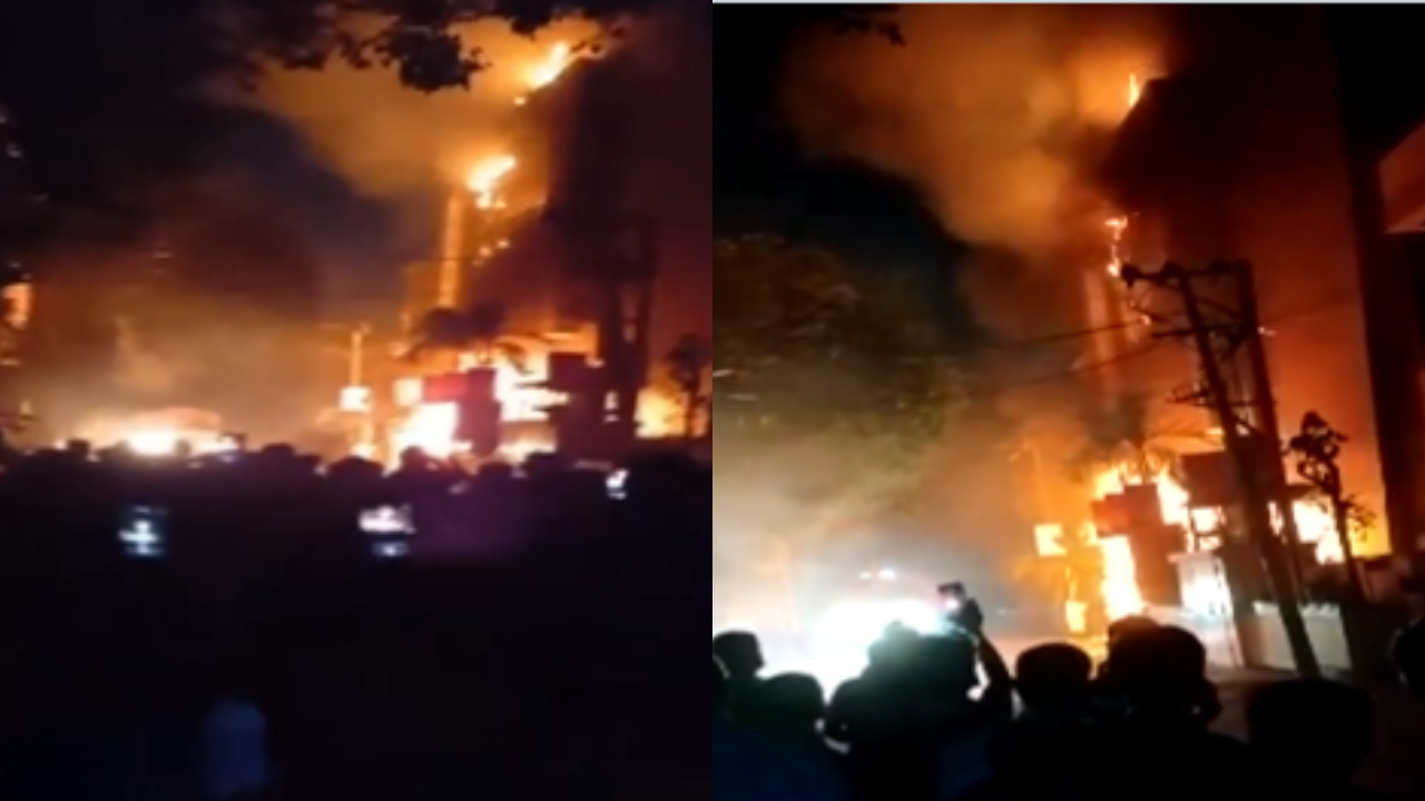 Hyderabad: Massive Fire Breaks Out In Hi-Tech Hydraulic Company, Kukatpally | VIDEO