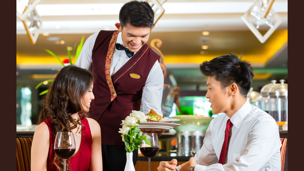 Figures from a survey conducted by a dating site revealed that 54% of people found it unacceptable for their date to behave rudely with the wait staff. Pic Credit: Canva